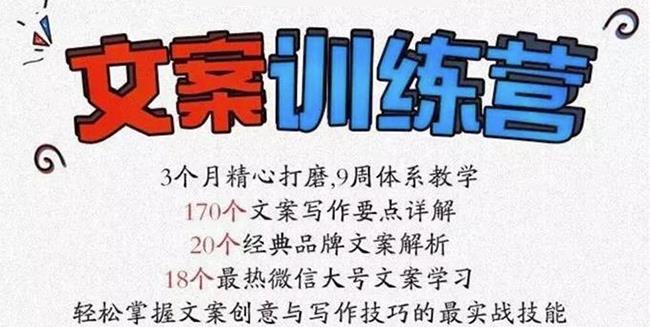 龙小天《文案训练营》全面系统解决文案写作难题！_金轩项目库