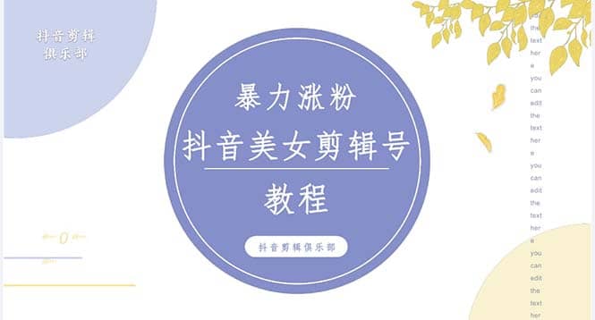 抖音快手暴力涨粉美女混剪视频教程 百分百过原创图片教程 附带违规申诉方法_金轩项目库