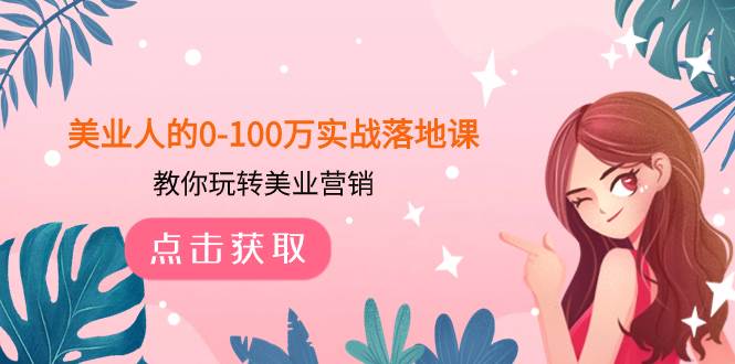 美业人的0-100万实战落地课，教你玩转美业营销（43节课）_金轩项目库