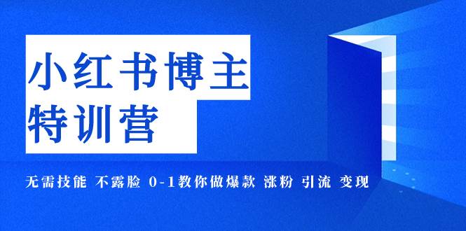 小红书博主爆款特训营-11期 无需技能 不露脸 0-1教你做爆款 涨粉 引流 变现_金轩项目库
