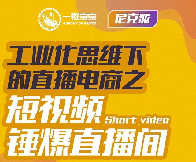 尼克派·工业化思维下的直播电商之短视频锤爆直播间，听话照做执行爆单_金轩项目库