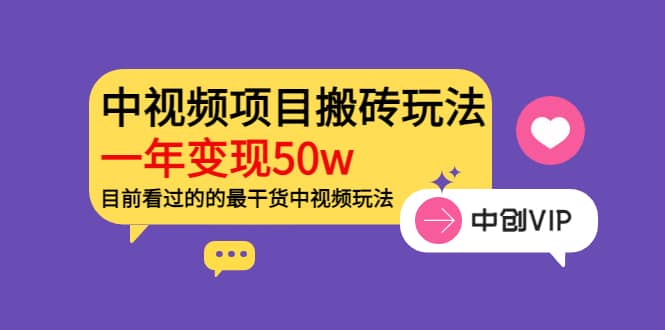 《老吴·中视频项目搬砖玩法，一年变现50w》目前看过的的最干货中视频玩法_金轩项目库
