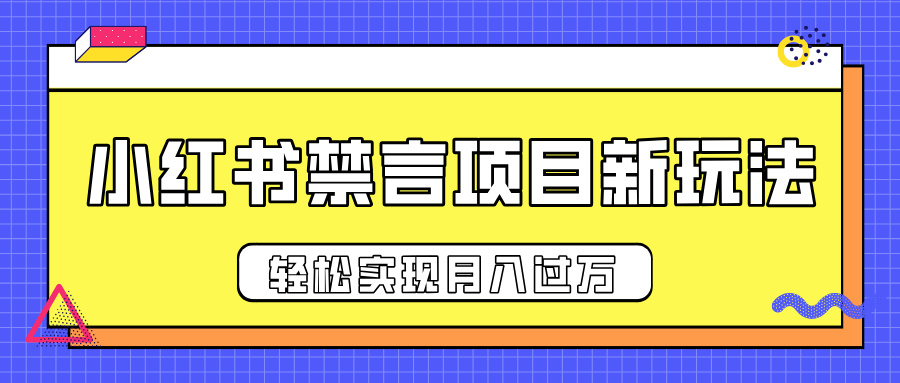 小红书禁言项目新玩法，推广新思路大大提升出单率，轻松实现月入过万_金轩项目库