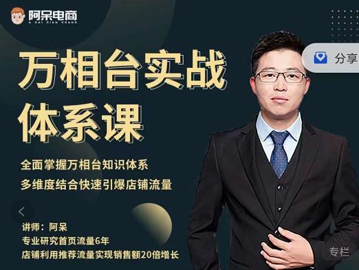 阿呆-万相台实战体系课，帮您全面掌握万相台知识体系_金轩项目库