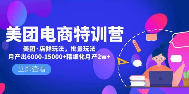 美团电商特训营：美团·店群玩法，无脑铺货_金轩项目库