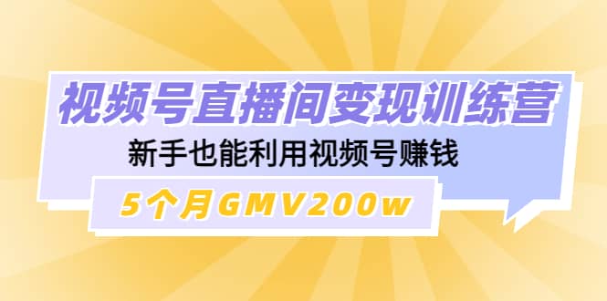 视频号直播间变现训练营_金轩项目库