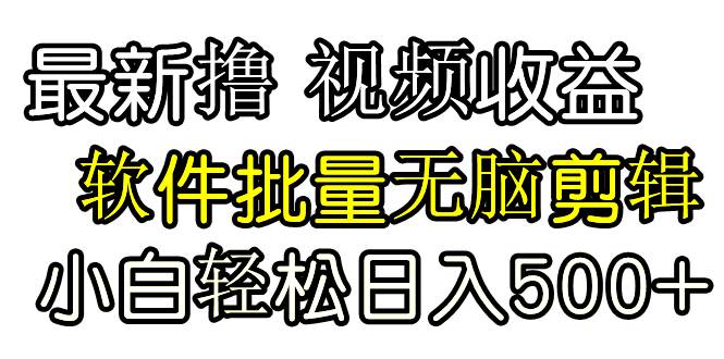 发视频撸收益，软件无脑批量剪辑，第一天发第二天就有钱_金轩项目库