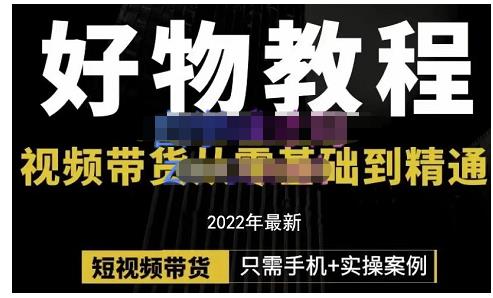 锅锅老师好物分享课程：短视频带货从零基础到精通，只需手机+实操_金轩项目库