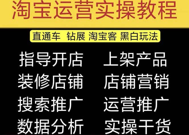 2023淘宝开店教程0基础到高级全套视频网店电商运营培训教学课程（2月更新）_金轩项目库