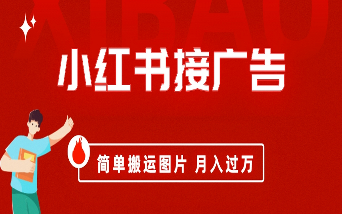 小红书接广告月入过万，简单搬运图片，新手小白快速上手_金轩项目库