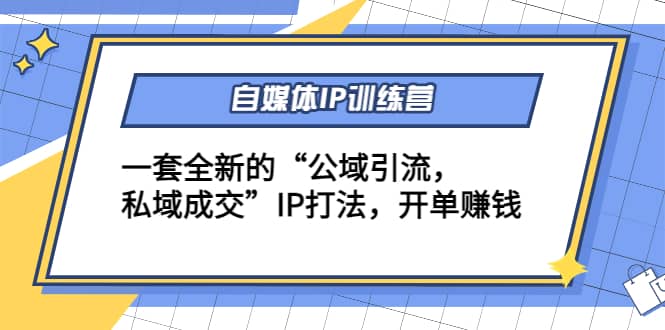 自媒体IP训练营(12+13期)一套全新的“公域引流，私域成交”IP打法_金轩项目库