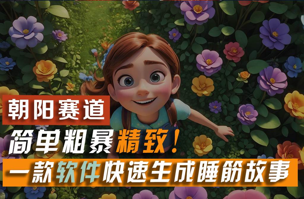 利用一款软件5分钟一条爆款睡前故事，简单粗暴精致！小白月入2w+_金轩项目库