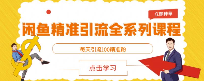 闲鱼精准引流全系列课程，每天引流100精准粉【视频课程】_金轩项目库