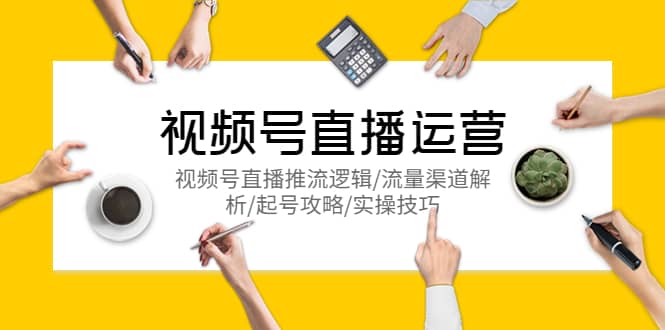 视频号直播运营，视频号直播推流逻辑/流量渠道解析/起号攻略/实操技巧_金轩项目库