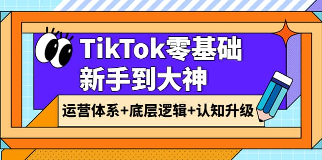 TikTok零基础新手到大神：运营体系+底层逻辑+认知升级（9节系列课）_金轩项目库