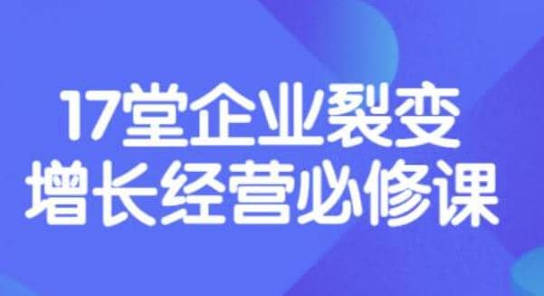 《盈利增长17堂必修课》企业裂变增长的经营智慧，带你了解增长的本质_金轩项目库