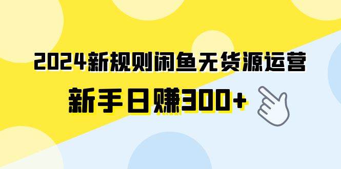 2024新规则闲鱼无货源运营新手日赚300+_金轩项目库