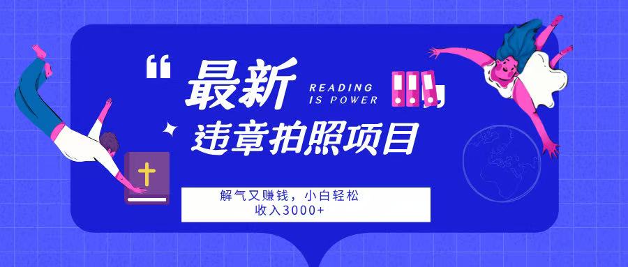 最新违章拍照项目，解气又赚钱，随手一拍，轻松收入3000_金轩项目库