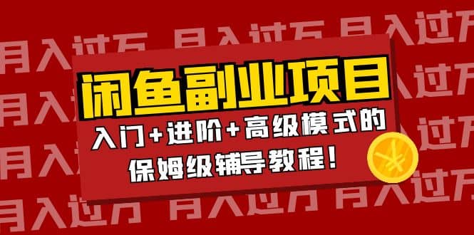 月入过万闲鱼副业项目：入门+进阶+高级模式的保姆级辅导教程_金轩项目库