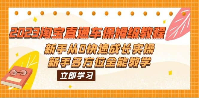 2023淘宝直通车保姆级教程：新手从0快速成长实操，新手多方位全能教学_金轩项目库