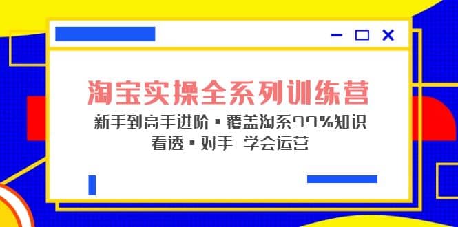 淘宝实操全系列训练营 新手到高手进阶·覆盖·99%知识 看透·对手 学会运营_金轩项目库