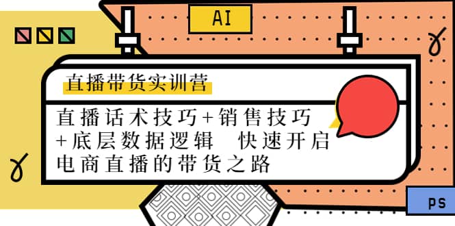 直播带货实训营：话术技巧+销售技巧+底层数据逻辑 快速开启直播带货之路_金轩项目库