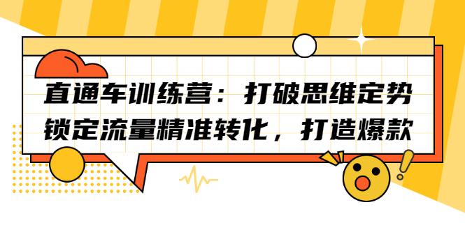 直通车训练营：打破思维定势，锁定流量精准转化，打造爆款_金轩项目库