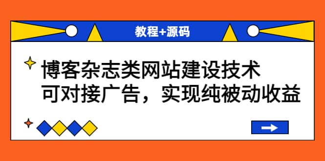 博客杂志类网站建设技术，可对接广告，实现纯被动收益（教程+源码）_金轩项目库