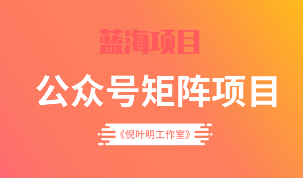 蓝海公众号矩阵项目训练营，0粉冷启动，公众号矩阵账号粉丝突破30w_金轩项目库