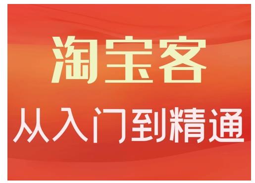 淘宝客从入门到精通，教你做一个赚钱的淘宝客_金轩项目库