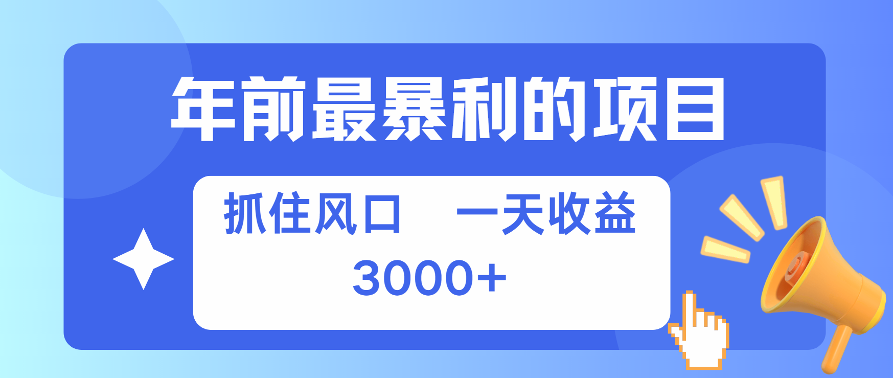 年前最赚钱的项目之一，可以过个肥年_金轩项目库