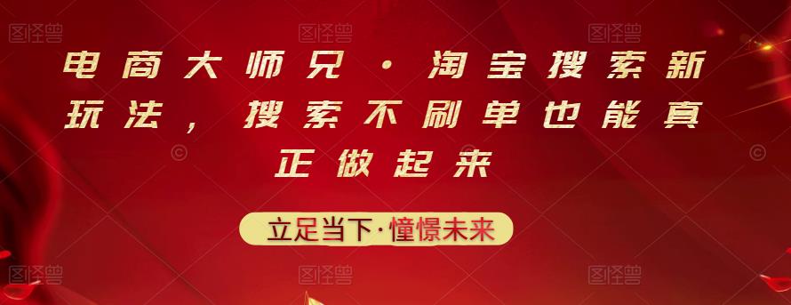 电商大师兄·淘宝搜索新玩法，搜索不刷单也能真正做起来_金轩项目库