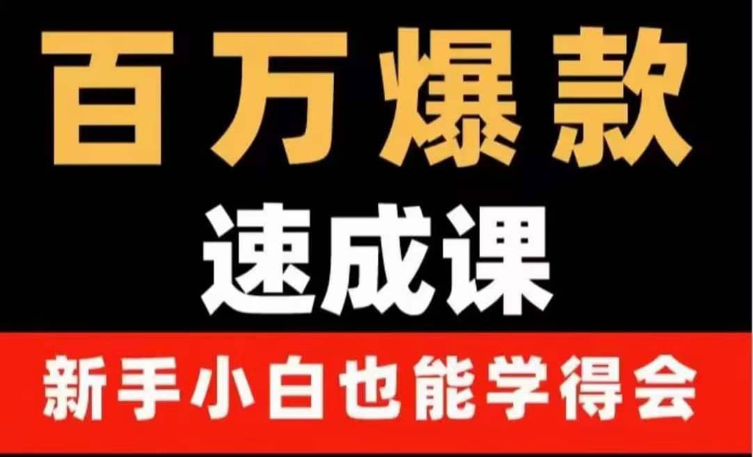 百万爆款速成课：用数据思维做爆款，小白也能从0-1打造百万播放视频_金轩项目库
