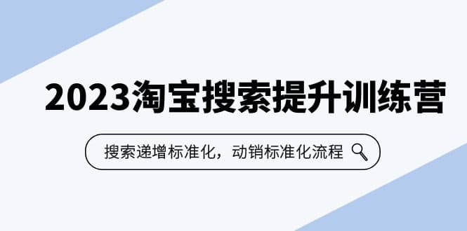 2023淘宝搜索-提升训练营，搜索-递增标准化，动销标准化流程（7节课）_金轩项目库