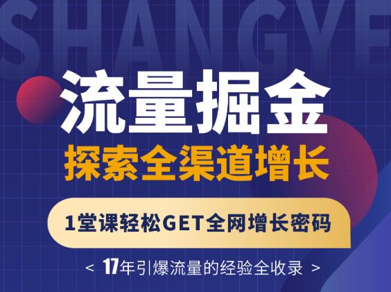 张琦流量掘金探索全渠道增长，1堂课轻松GET全网增长密码_金轩项目库