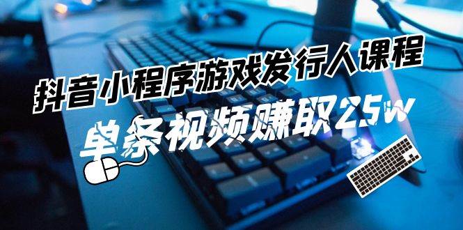 抖音小程序-游戏发行人课程：带你玩转游戏任务变现，单条视频赚取25w_金轩项目库