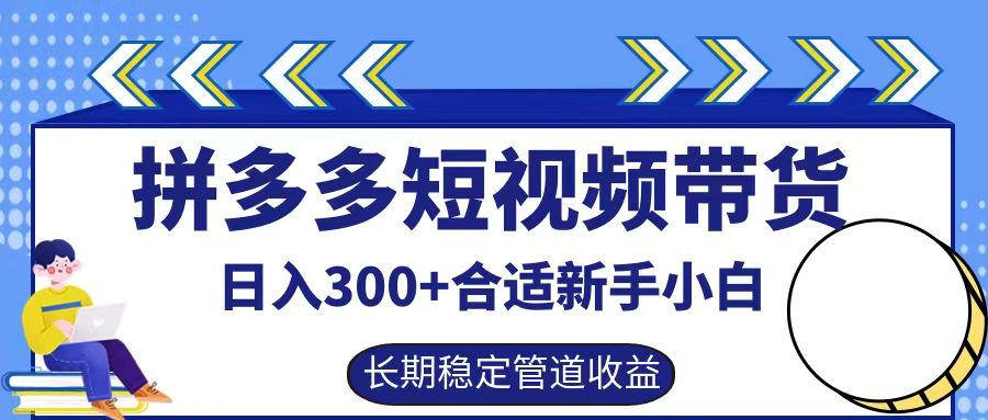 拼多多短视频带货日入300+实操落地流程_金轩项目库