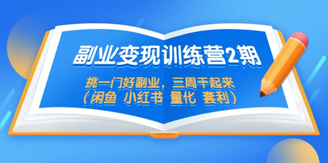 副业变现训练营2期，挑一门好副业，三周干起来（闲鱼 小红书 量化 套利）_金轩项目库