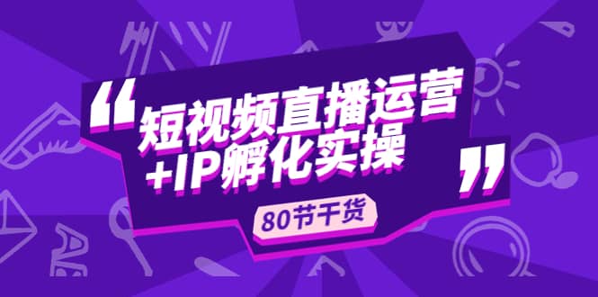短视频直播运营+IP孵化实战：80节干货实操分享_金轩项目库
