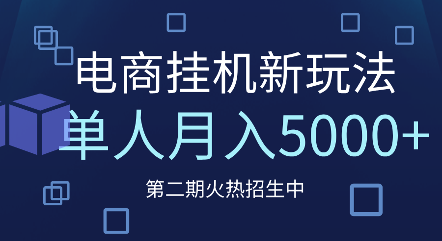 电商平台挂机新玩法，单人月入5000+攻略_金轩项目库