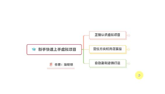 新手如何操作虚拟项目？从0打造月入上万店铺技术【视频课程】_金轩项目库