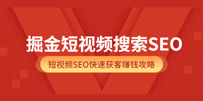 掘金短视频搜索SEO，短视频SEO快速获客赚钱攻略（价值980）_金轩项目库