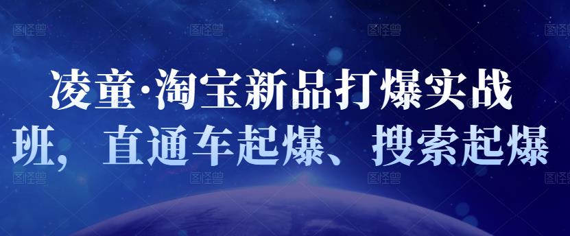 凌童·淘宝新品打爆实战班，直通车起爆、搜索起爆_金轩项目库