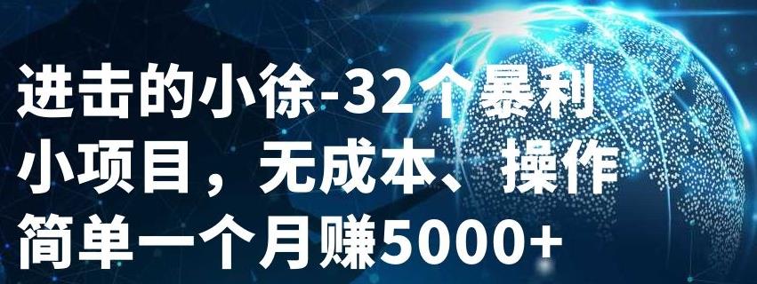 32个小项目，无成本、操作简单_金轩项目库