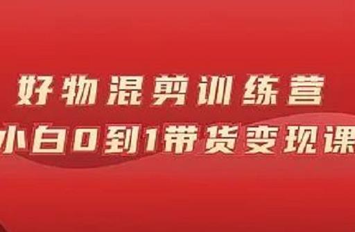 万三好物混剪训练营：小白0到1带货变现课_金轩项目库