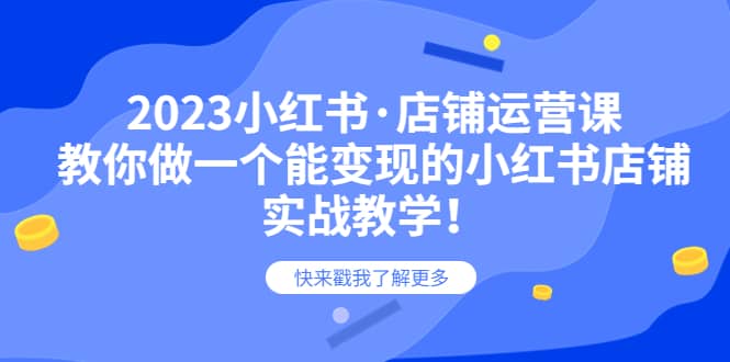 2023小红书·店铺运营课，教你做一个能变现的小红书店铺，20节-实战教学_金轩项目库