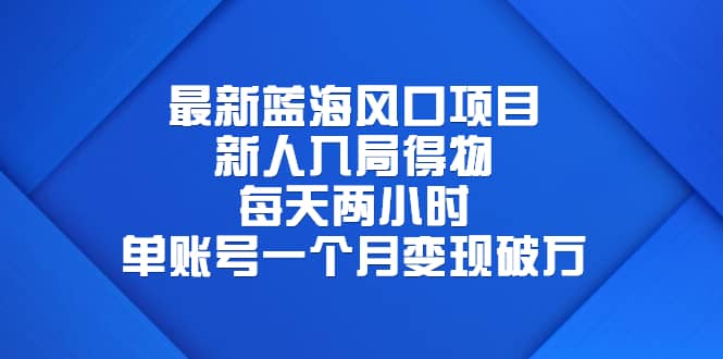 最新蓝海风口项目，新人入局得物，每天两小时，单账号一个月变现破万_金轩项目库