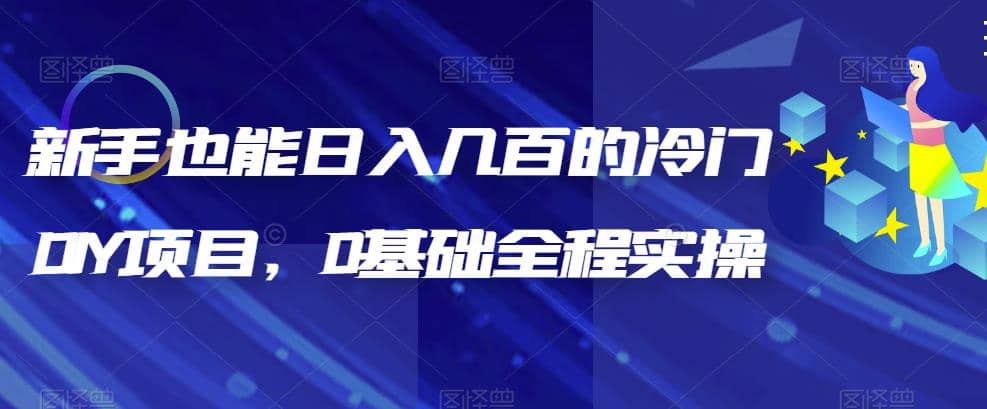 新手也能日入几百的冷门DIY项目，0基础全程实操【揭秘】_金轩项目库