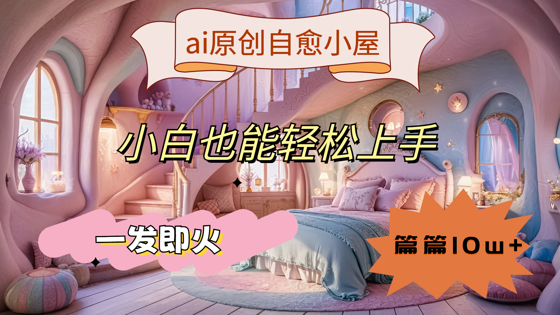ai原创治愈小屋，小白也能轻松上手，一发即火，篇篇10w+_金轩项目库