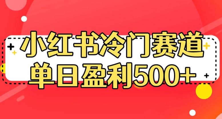 小红书冷门赛道，单日盈利500+【揭秘】_金轩项目库